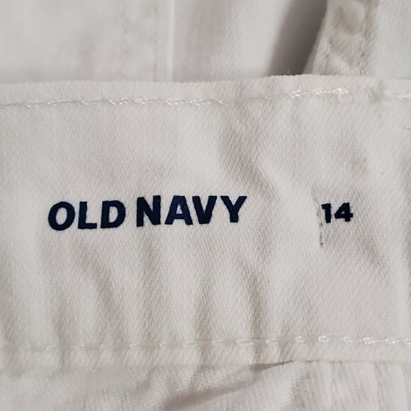 Old Navy Womens Drapey Drawcord Wide Leg Jeans Size 14 White Classic Clean Girl - Picture 4 of 12